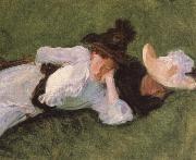 John Singer Sargent Two Girls on a Lawn Spain oil painting artist